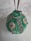 Green/Diamond Velvet Bauble