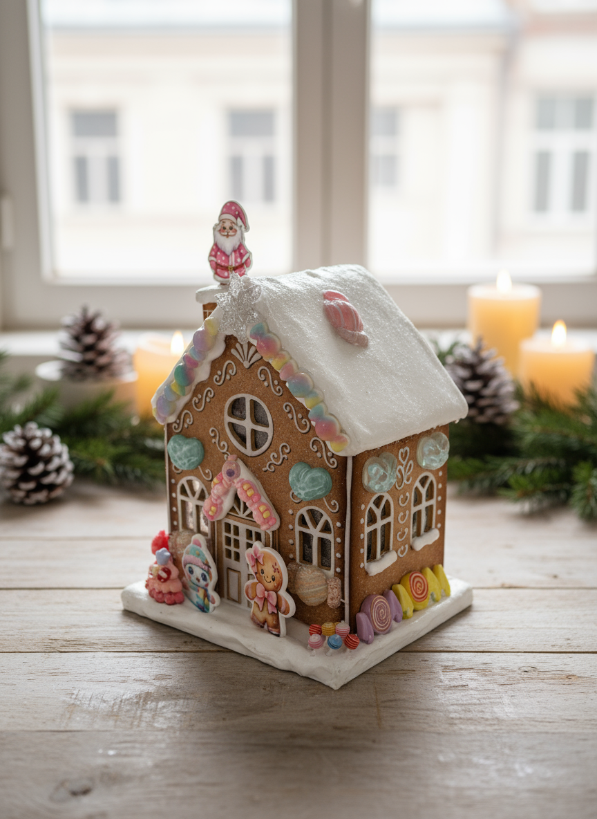 Gingerbread House with festive elements